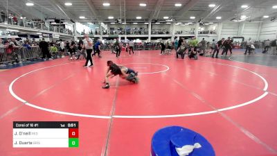 60 lbs Consi Of 16 #1 - Jaxson O'neill, Red Roots WC vs Justin Duarte, Bristol CT