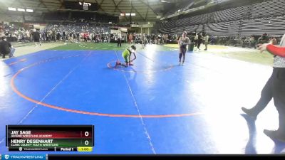 136 lbs Cons. Round 3 - Jay Sage, Ascend Wrestling Academy vs Henry Degenhart, Clark County Youth Wrestling