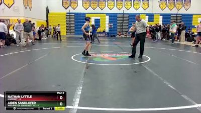 106 lbs Quarterfinals (8 Team) - Nathan Lyttle, Harmony vs Aiden Sandlofer, Wellington Community Hs