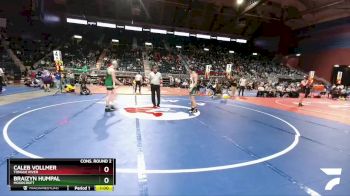 2A-160 lbs Cons. Round 2 - Caleb Vollmer, Tongue River vs Braizyn Humpal, Moorcroft