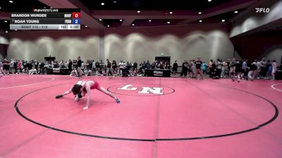 113 lbs Cons. Round 4 - Brandon Wunder, Maryland vs Noah Young, Pennsylvania