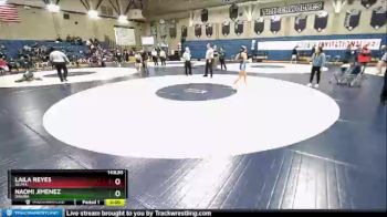 143 lbs 5th Place Match - Naomi Jimenez, Dinuba vs Laila Reyes, Selma