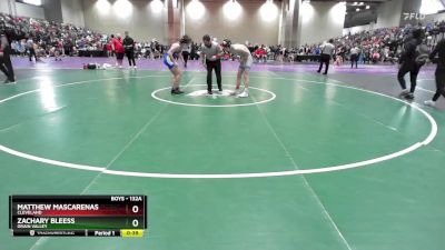 132A Quarterfinal - Zachary Bleess, Grain Valley vs Matthew Mascarenas, Cleveland