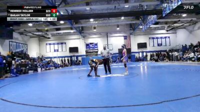 Girls 107 lbs Champ. Round 1 - Kennedi Hollier, Rayne vs Bailah Taylor, Oak Grove High School