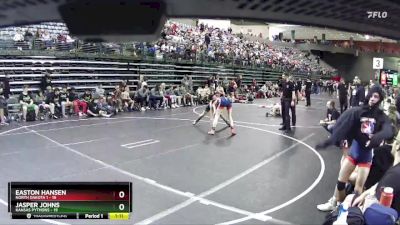 125 lbs Finals (8 Team) - Easton Hansen, North Dakota 1 vs Jasper Johns, Kansas Pythons