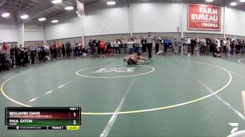 100 lbs Cons. Round 2 - Benjamin Davis, Culpeper Warriors Wrestling Cl vs Paul Eaton, Joliff