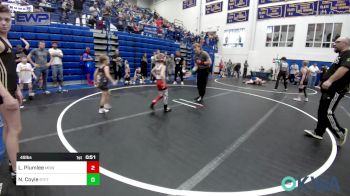 49 lbs Quarterfinal - Lane Plumlee, Mustang Bronco Wrestling Club vs Nixon Coyle, Standfast