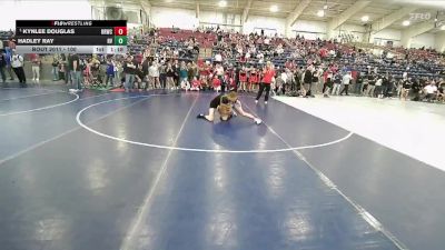 100 lbs Champ. Round 1 - Kynlee Douglas, Bear River Wrestling Club vs Hadley Ray, Salt Flats Wrestling Club
