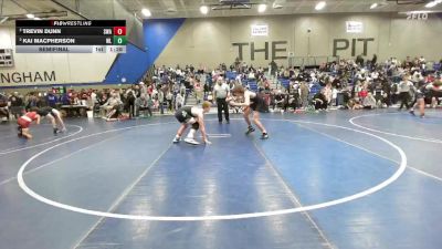 142 lbs Semifinal - Trevin Dunn, Sanderson Wrestling Academy vs Kai MacPherson, Riverton Wolf Pack