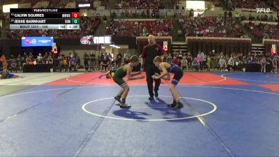 100 lbs Champ. Round 1 - Jesse Barnhart, Broadus Wrestling Club vs Calvin Squires, Malta Mustang Wrestling Club