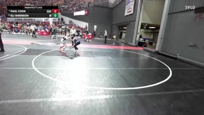 95 lbs Cons. Round 4 - Paul Cook, Victory School Of Wrestling vs Eli Swenson, Ithaca-Weston Wrestling