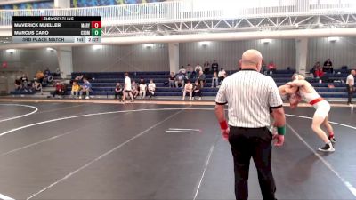 157 lbs 3rd Place Match - Maverick Mueller, Mary vs Marcus Caro, Colorado School Of Mines