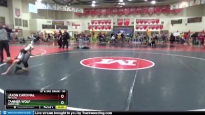 50 lbs 1st Place Match - Tanner Wolf, Grapplers vs Jaxon Cardinal, MN Elite