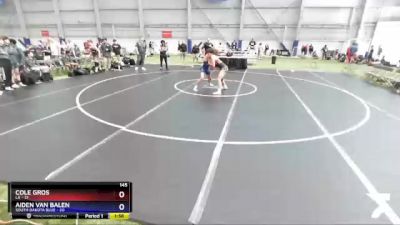 145 lbs Round 1 (8 Team) - Cole Gros, LA vs Aiden Van Balen, South Dakota Blue