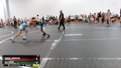 90 lbs Round 6 (10 Team) - Kai Weiss, Missouri Outlaws vs Angel Morales, Grindhouse