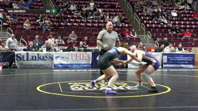 130 lbs Consi 2 - Arianna Pieretti, East Stroudsburg South-G vs Ava Dietrich, Spring Grove-G