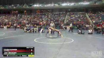 4A 120 lbs Cons. Round 2 - Joey Bruscino, Southeast Guilford vs Tyler Klemmer, New Bern