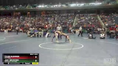 4A 120 lbs Cons. Round 2 - Joey Bruscino, Southeast Guilford vs Tyler Klemmer, New Bern