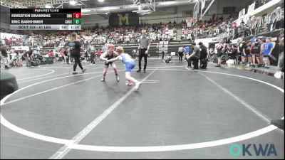 61 lbs Quarterfinal - Kingston Branning, Shelton Wrestling Academy vs Eric Barkhimer, Choctaw Ironman