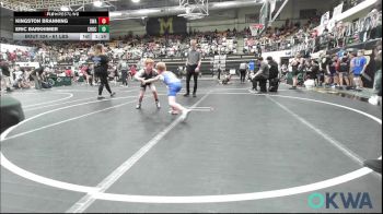 61 lbs Quarterfinal - Kingston Branning, Shelton Wrestling Academy vs Eric Barkhimer, Choctaw Ironman