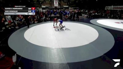 115 lbs Xavier A Hernandez, SCVWA - Santa Clara Valley Wrestling Association vs Jake Gonzalez, SJWA - San Joaquin Wrestling Association