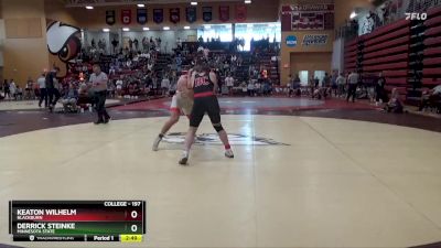 197 lbs Cons. Round 3 - Keaton Wilhelm, Blackburn vs Derrick Steinke, Minnesota State