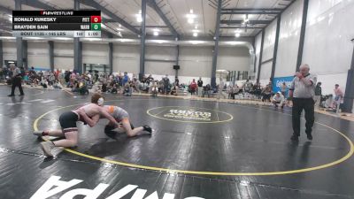 145 lbs Consi Of 8 #2 - Ronald Kunesky, Pittsburgh vs Brayden Sain, Warriors Mark