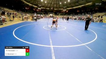 132-140 lbs Consolation - Rhys Novosad, R.A.W. vs Cameron Bowman, HURRICANE WRESTLING ACADEMY