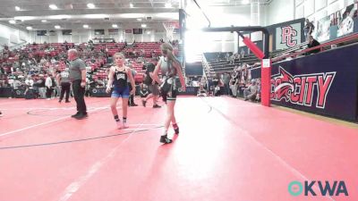 70-74 lbs Rr Rnd 3 - Emeree Calkins, Pawhuska Elks Takedown vs KIMBER BRYSON, Perkins