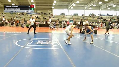 106 lbs Consi Of 32 #2 - Lawson Sparks, OH vs Ronnie Rodriguez, NJ