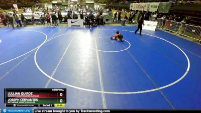 70 lbs Semifinal - Jullian Quiroz, Sunkist Kids/Monster Garage vs Joseph Cervantes, Dethrone Wrestling Club