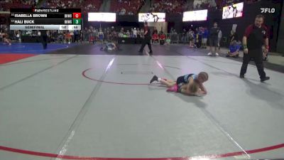 65 lbs Semifinal - Isabella Brown, Team Real Life vs Hali Buck, Snake River Youth Wrestling Cl