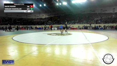 150 lbs Consi Of 8 #2 - Racie Foster, Tahlequah Wrestling Club vs Kinnlee Chancellor, Sapulpa Jr High