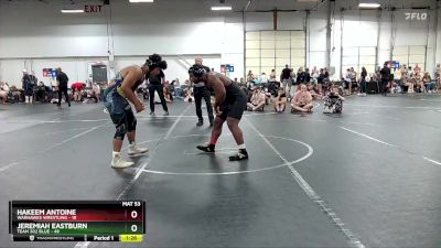 215 lbs Round 6 (8 Team) - Hakeem Antoine, Warhawks Wrestling vs Jeremiah Eastburn, Team 302 Blue