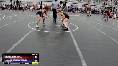 107 lbs Round 7 (8 Team) - Dallas Bohling, Crown City Queens Red vs Miaylee Ortiz Martines, Validus WC