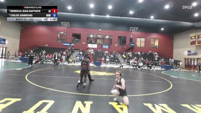 103 lbs Quarterfinal - Rebekah Jean-Baptiste, Emmanuel University vs Chloe Simmons, Randolph