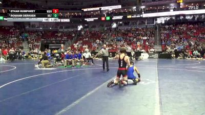 2A-113 lbs Quarterfinal - Ethan Humphrey, West Branch vs Romann Derksen, Wilton