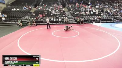 116 lbs Champ. Round 1 - Azel Olvera, Jordan High School vs Kyler Bagley, Green Canyon