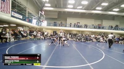 90 lbs Round 1 (4 Team) - Isaac Perkins, Sanderson Wrestling Academy vs Breckan Page, Stallions