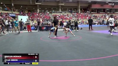 53 lbs Round 2 - Braylen Womack, KS vs Myles Gibson, OK