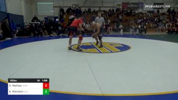 195 lbs Quarterfinal - Olandis Mathes, Carmel vs Andrew Mannion, Clovis East