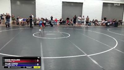 92 lbs Placement Matches (8 Team) - David McClurg, California vs Tyler Conzo, New York Gold