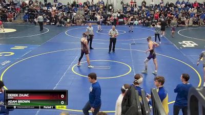 170 lbs Champ. Round 1 - Adam Brown, Springville vs Derek Zajac, Eden