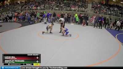 71 lbs Champ. Round 1 - Lucas Hill, Caveman Mat CLub vs Brentley Pickhard, Hawk Mat Club