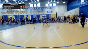 125 lbs Semifinal - Samantha Tobia, Park Vista Community High School vs Naomi Luna, Mayhem Wrestling Club