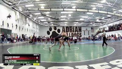 184 lbs Round 2 (6 Team) - Ryland Ernest, Adrian vs Zak McPhee, University Of Wisconsin Eau Claire