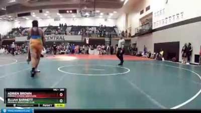 285 lbs Round 1 - Elijah Barnett, Franklin Wrestling Club vs Adrien Brown, Midwest Xtreme Wrestling