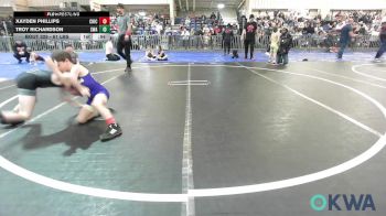 61 lbs Quarterfinal - Xayden Phillips, Chickasha Youth Wrestling vs Troy Richardson, Shelton Wrestling Academy
