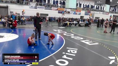 43 lbs Round 1 - Natalie Keller, Soldotna Whalers Wrestling Club vs Moses Basargin, Anchor Kings Wrestling Club