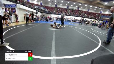 55 lbs Round Of 16 - Cooper Reyes, Newcastle Youth Wrestling vs Maxwell Roy, Standfast